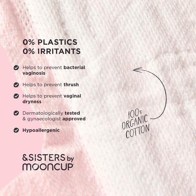 &SISTERS by Mooncup Organic Cotton Pads Mixed Day & Night   20 per pack GOODS M&S   