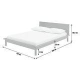 Habitat Akio Double Wooden Platform Bed Frame - Walnut