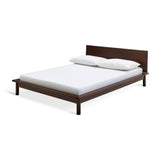 Habitat Akio Double Wooden Platform Bed Frame - Walnut