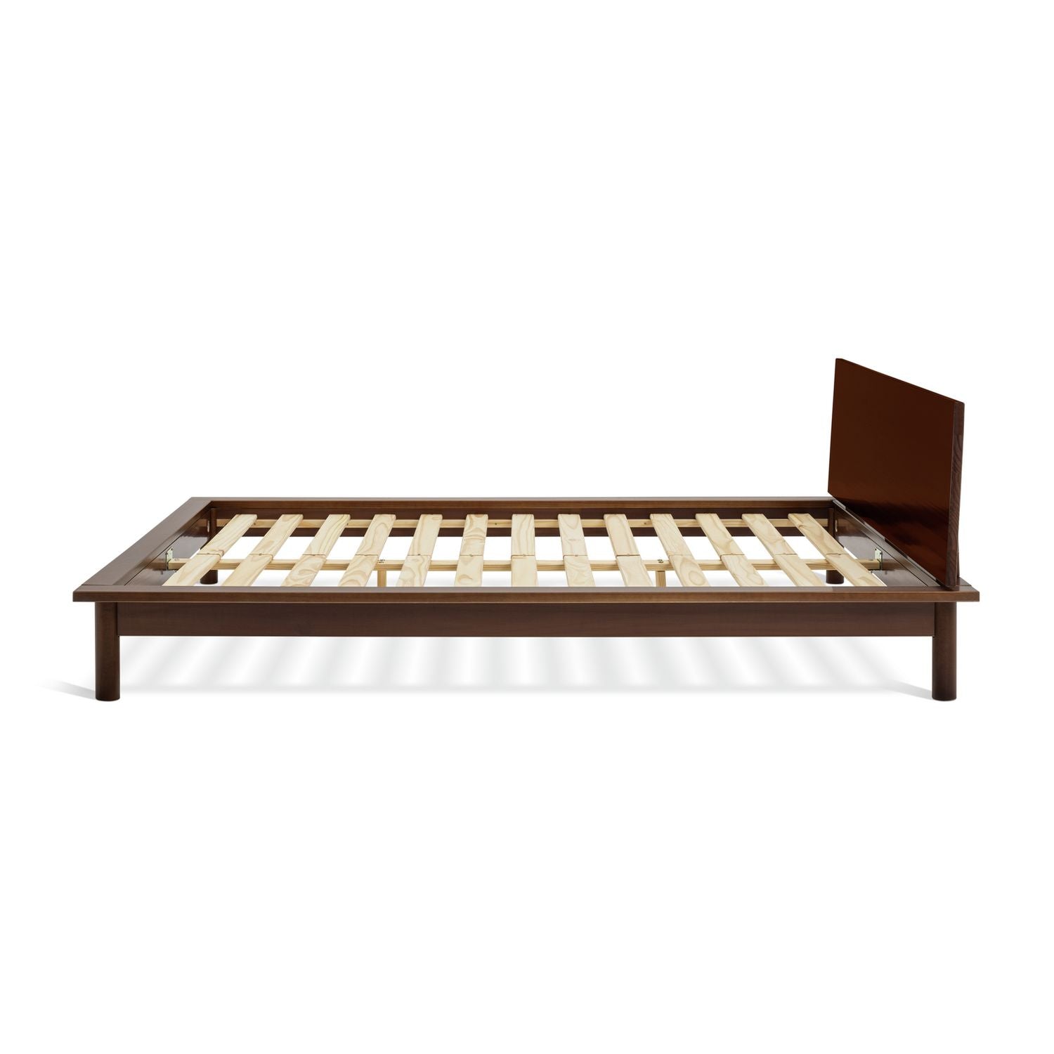 Habitat Akio Double Wooden Platform Bed Frame - Walnut