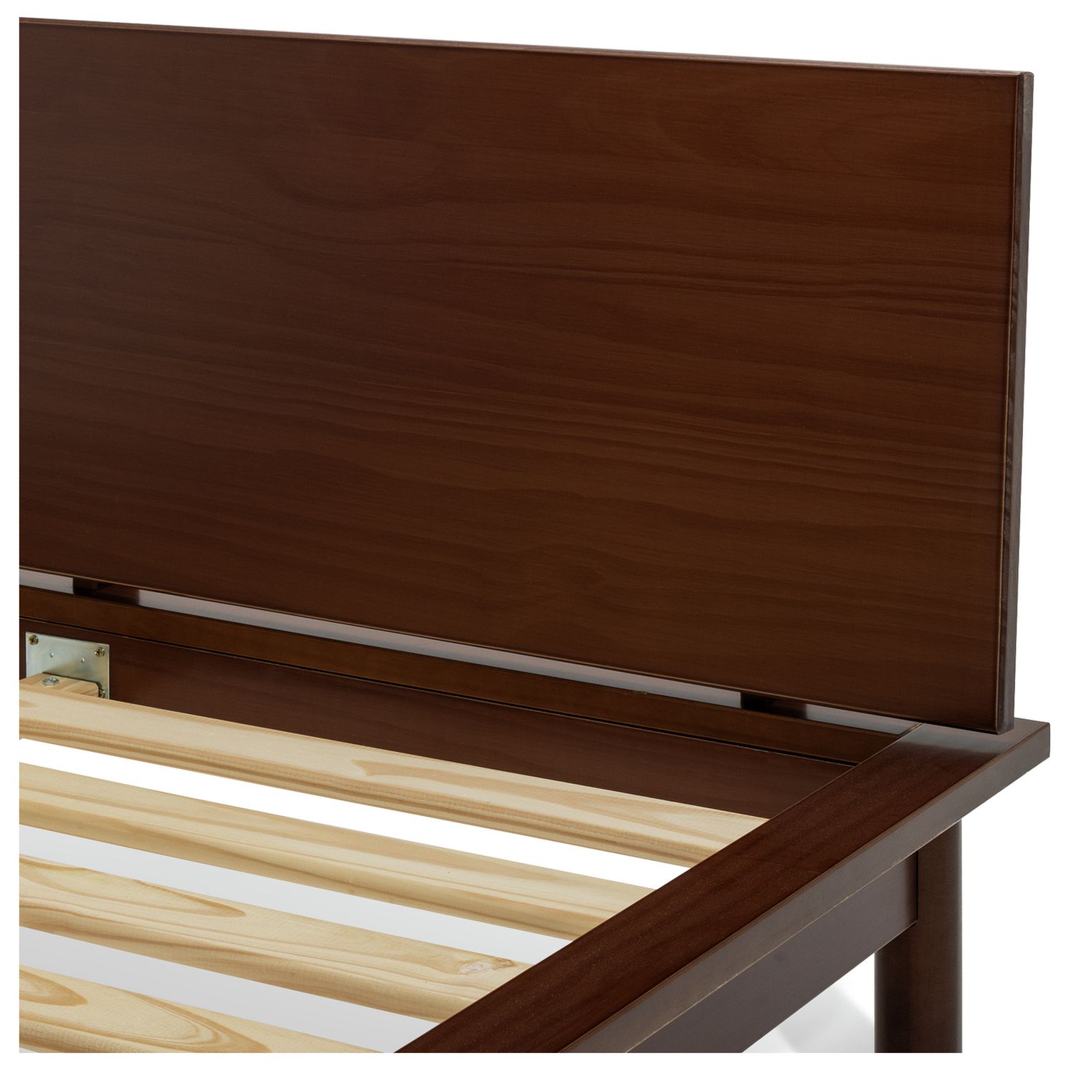 Habitat Akio Double Wooden Platform Bed Frame - Walnut