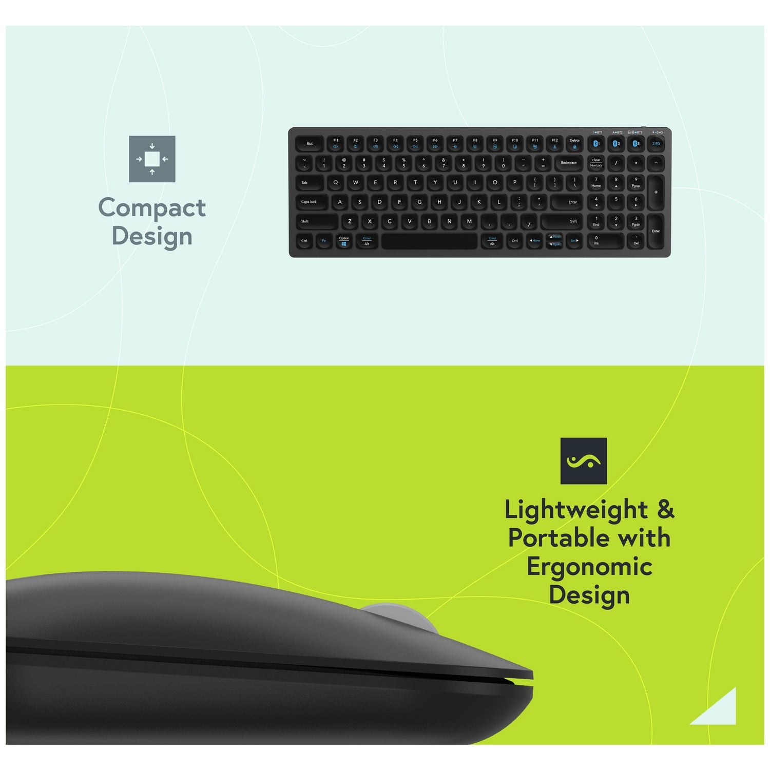 Studio Tech MK650 wireless keyboard and mouse bundle, UK version