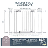 Dreambaby Ava Wide safety gate 75-108cm, UK version