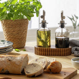 Habitat 0.5L glass oil pourer set of 2 with stand, imported from the UK