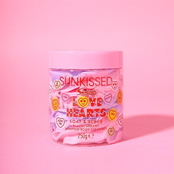 Sunkissed Love Hearts blackcurrant whipped body cleanser 250g (British brand)