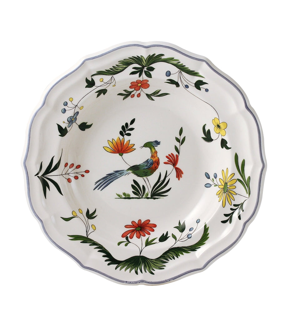 Gien Oiseaux de Paradis soup plate set, imported from the UK