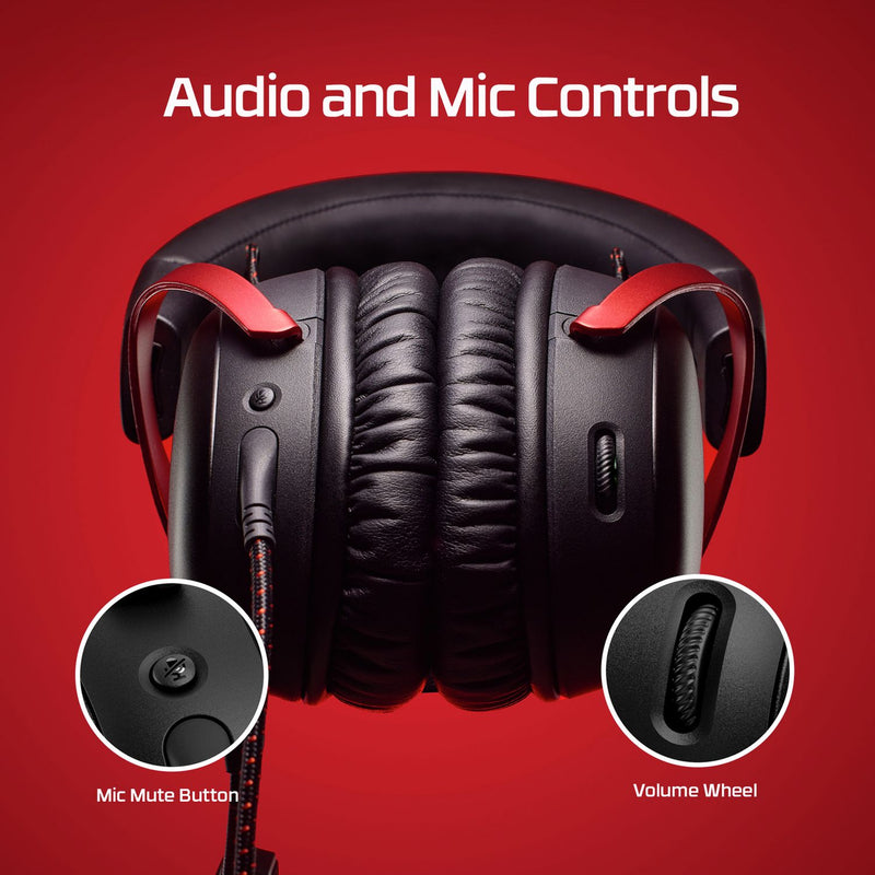 HyperX Cloud III wired gaming headset black red - British product