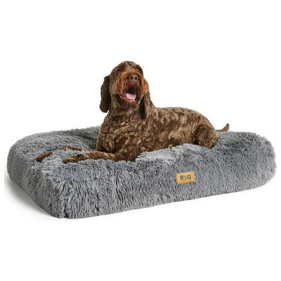 Argos Snug Super Fluffy Grey Pet Bed Small- Buy online at McGrocer