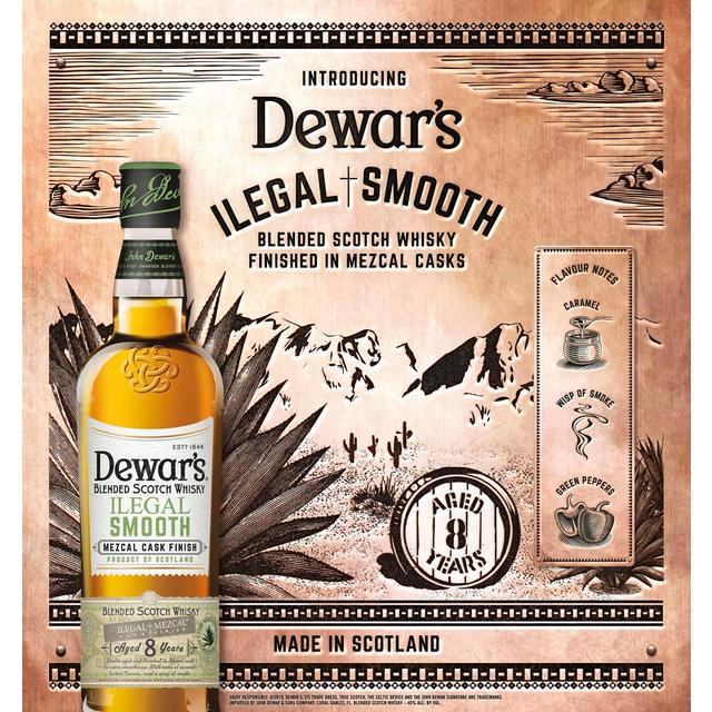 Dewars 8 Year old Ilegal Smooth Blended Scotch Whisky   70cl GOODS M&S   