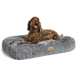 Snug Super Fluffy Pet Bed Grey-Extra Large