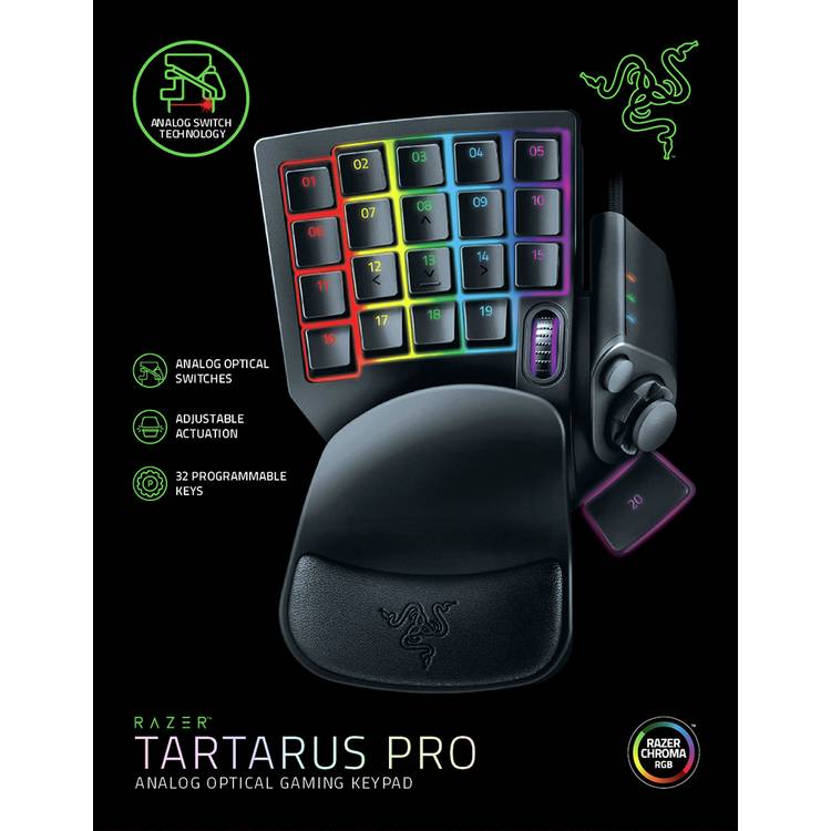 Razer Tartarus Pro analog switch gaming keypad, UK version