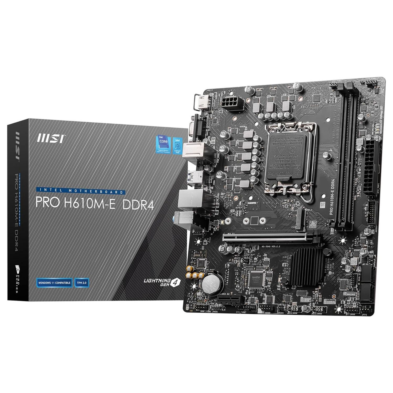 MSI Pro H610M-E DDR4 micro ATX motherboard, imported from the UK