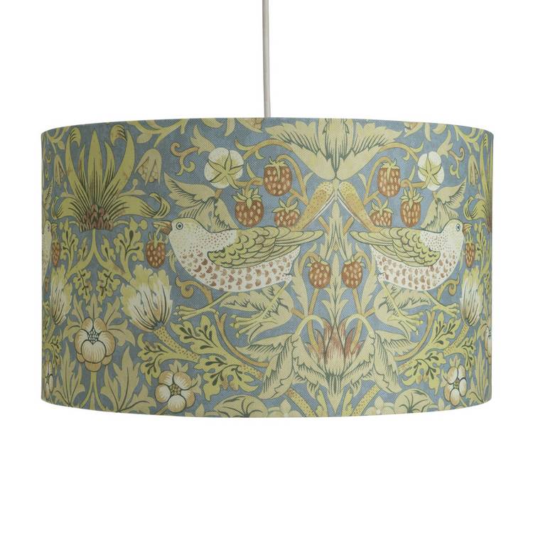 Habitat x Morris & Co Blue Strawberry Thief lampshade 45cm, imported from the UK