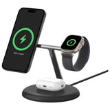 Belkin 3 in 1 MagSafe Compatible Qi2 Wireless Charger -Black