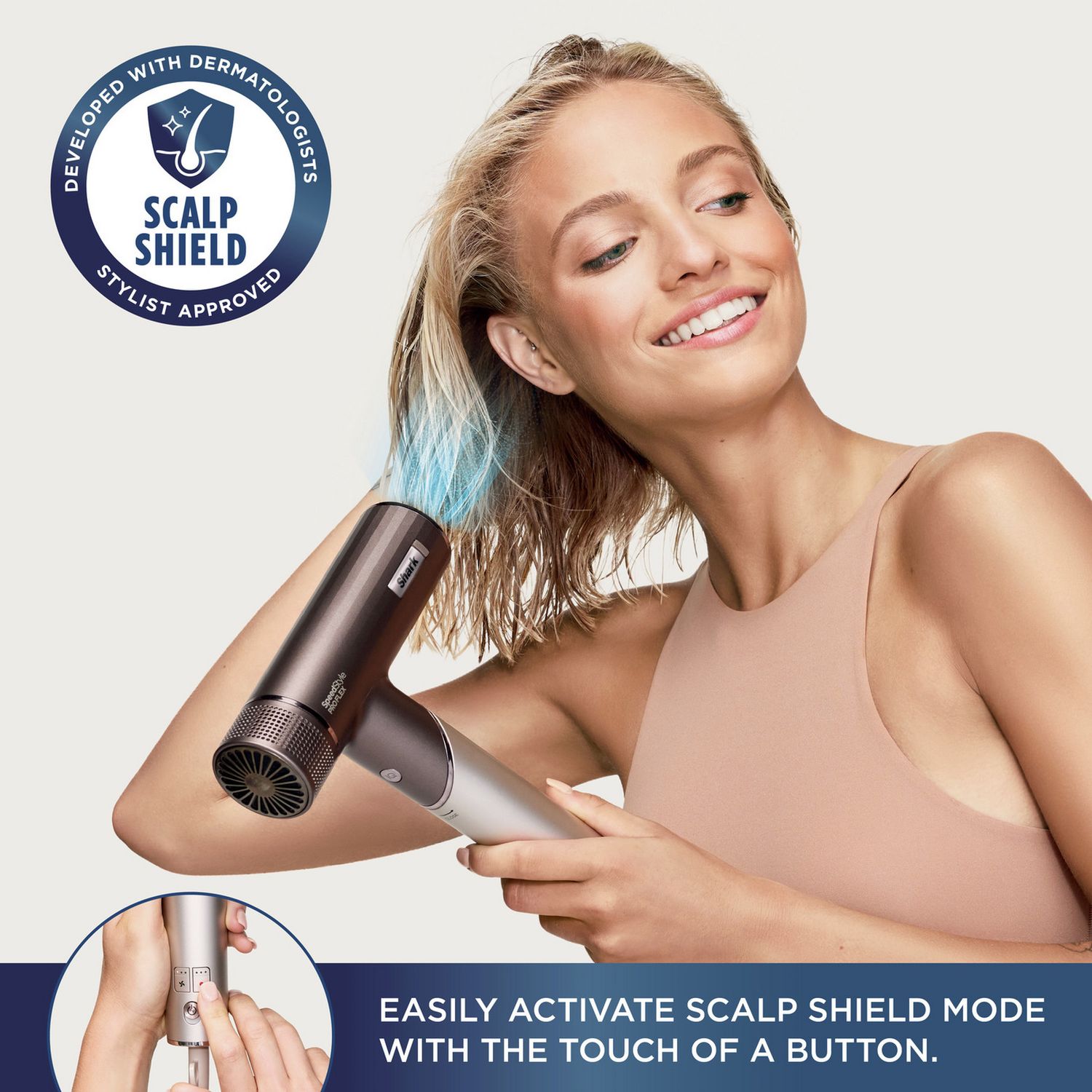 Shark SpeedStyle Pro FLEX hair dryer silver, UK version