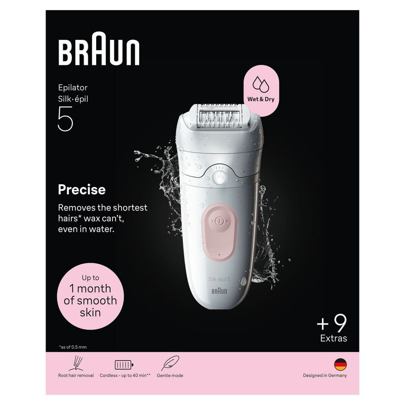 Braun Silk-epil 5 wet and dry cordless epilator - British product