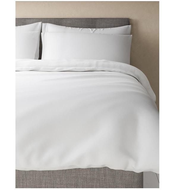 M&S Percale Duvet Cover Single-King Size White GOODS M&S   