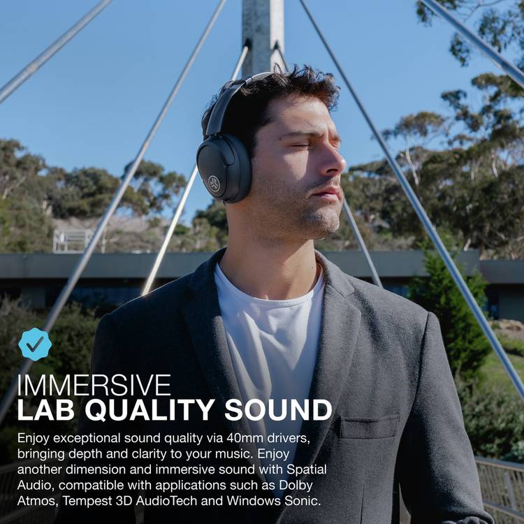 JLab JBuds Lux ANC over-ear wireless headphones Graphite, imported from the UK