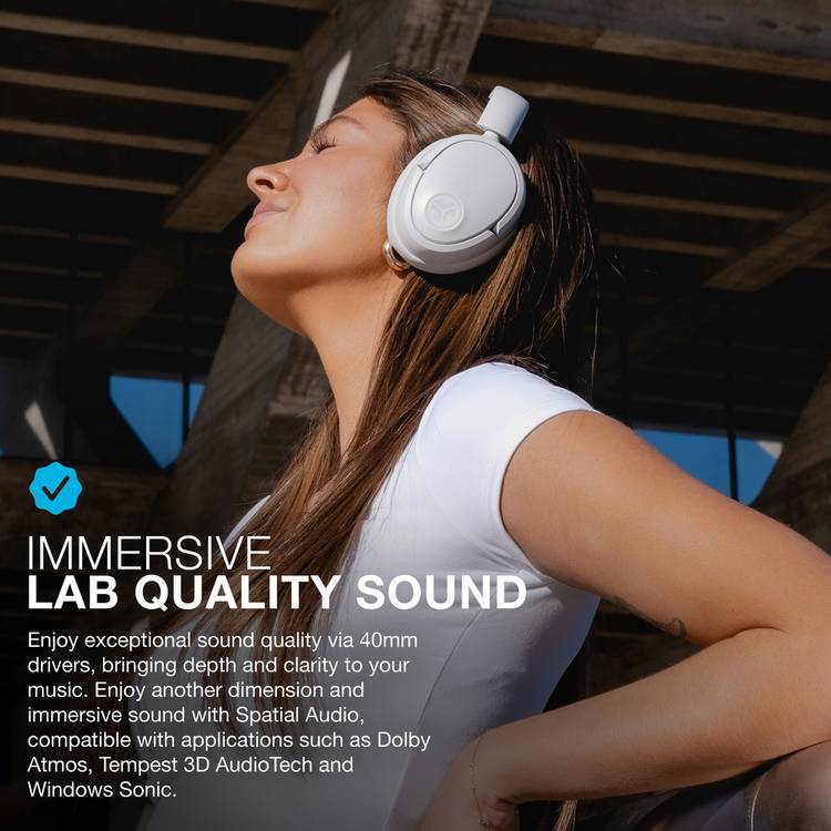 JLab JBuds Lux ANC over-ear headphones Cloud White, UK version