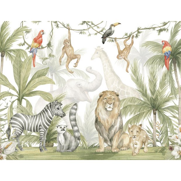 Walltastic Jungle Safari wall mural 8x10 ft, imported from the UK