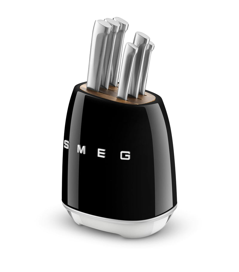 Smeg 6-piece knife block set (British brand)