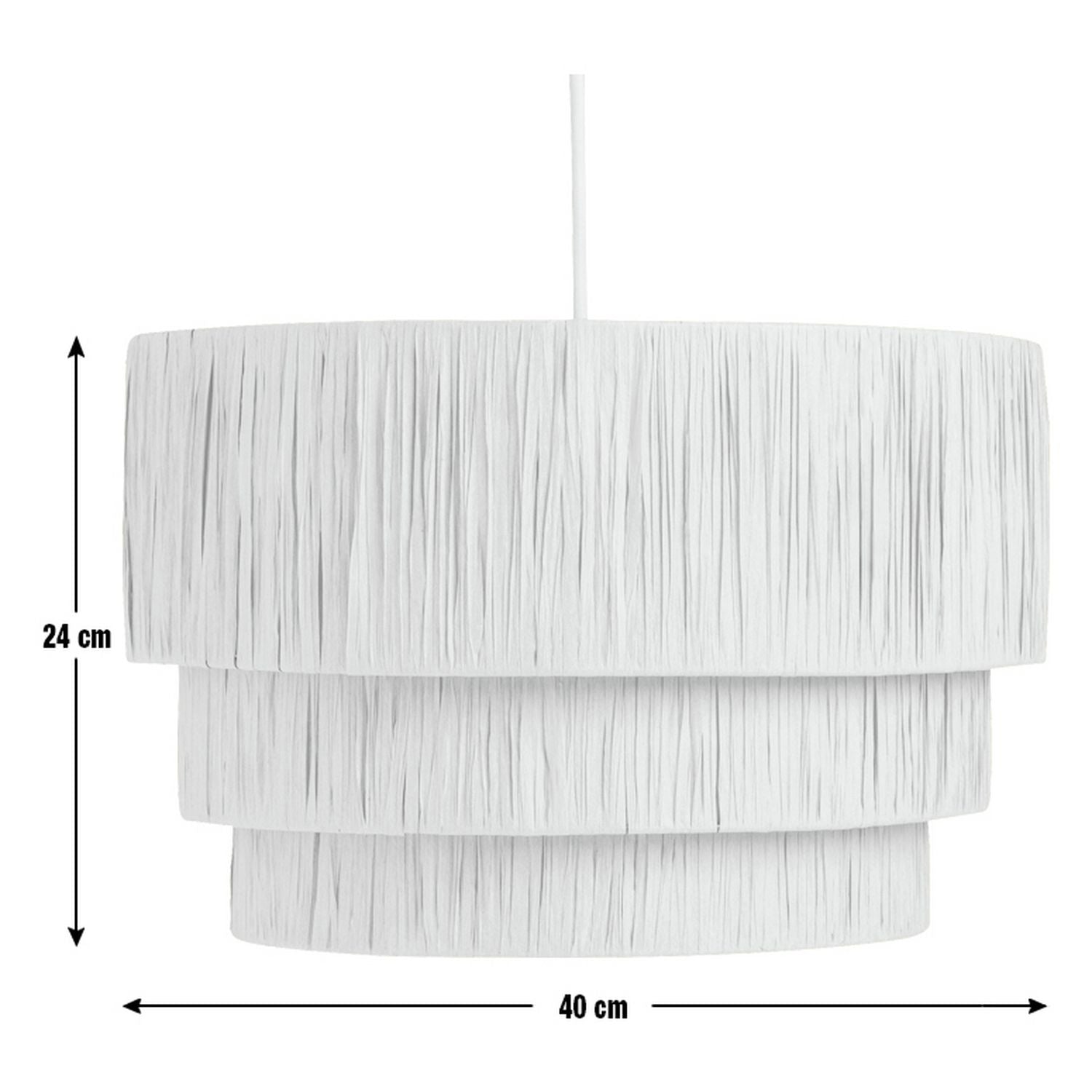 Argos Home beige rattan three-tier lampshade 40cm (British brand)