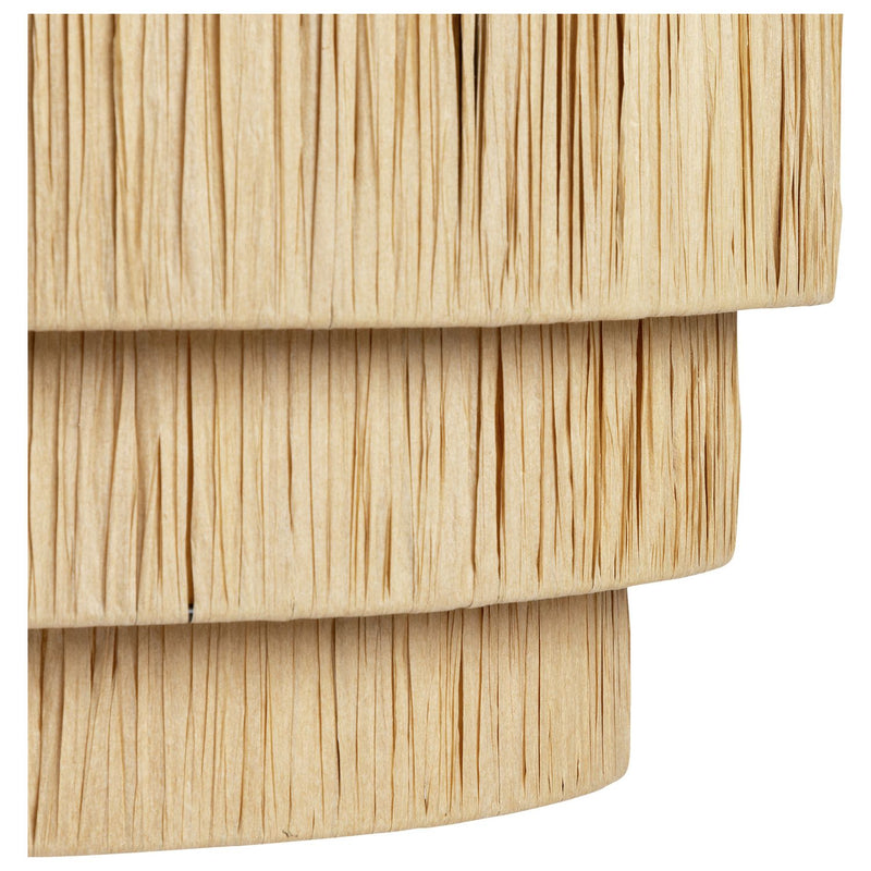 Argos Home beige rattan three-tier lampshade 40cm (British brand)