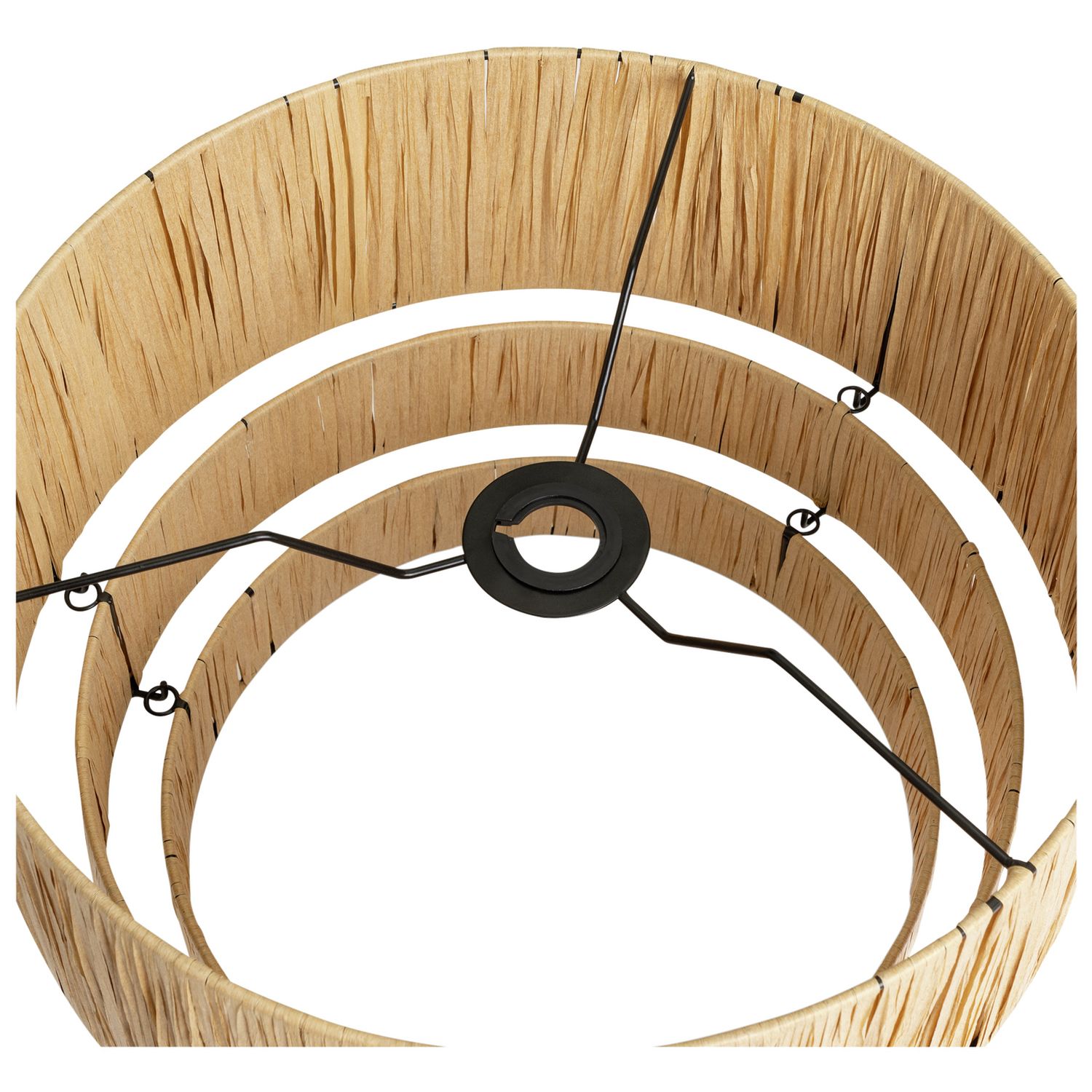 Argos Home beige rattan three-tier lampshade 40cm (British brand)