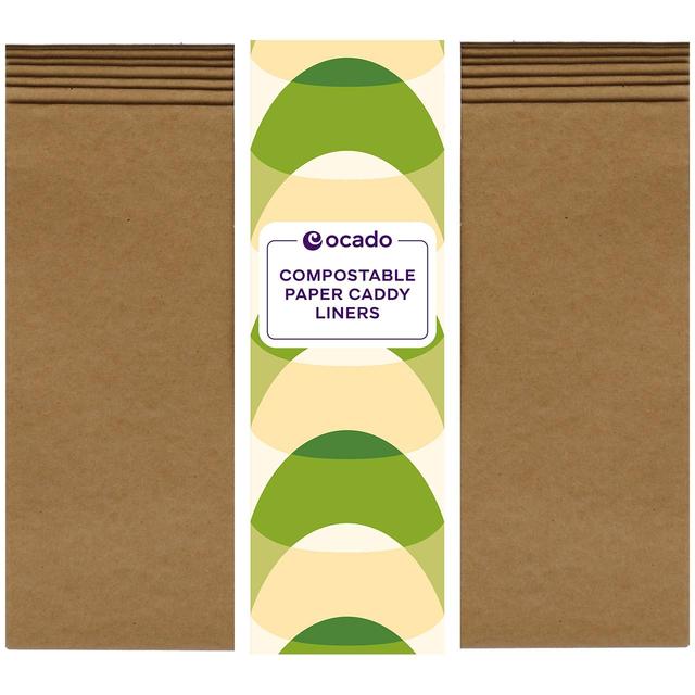 Ocado Compostable Paper Caddy Liners 8L   10 per pack