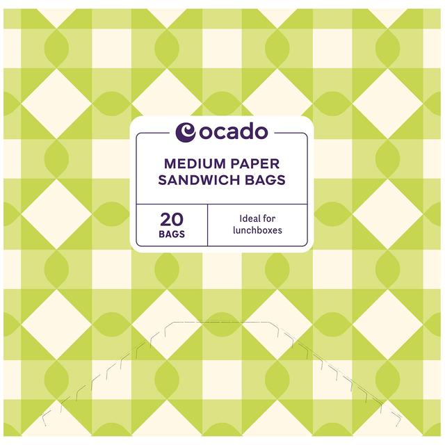 Ocado Medium Paper Sandwich Bags   20 per pack