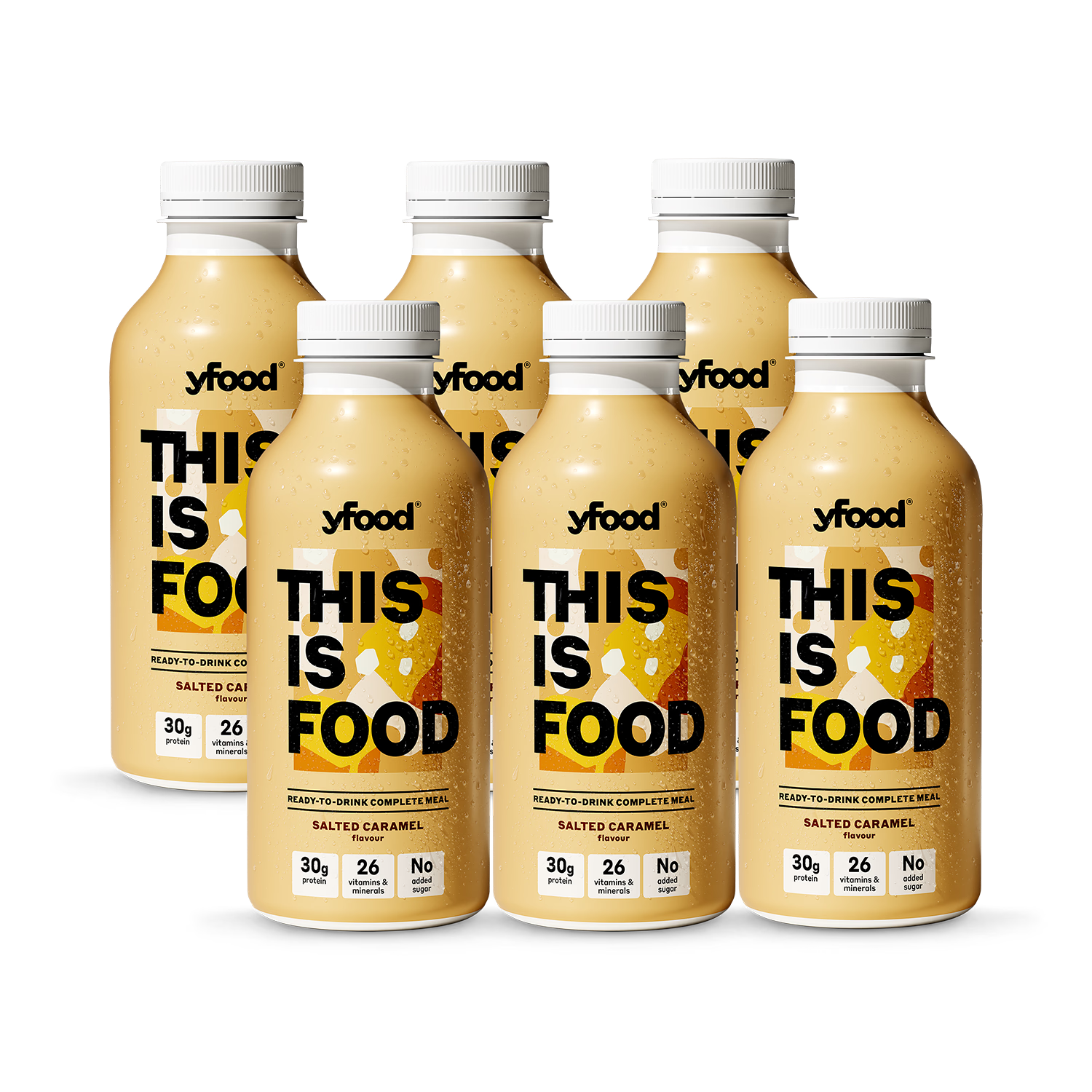 Yfood ready to drink salted caramel meal drink 500ml 6 pack, UK version