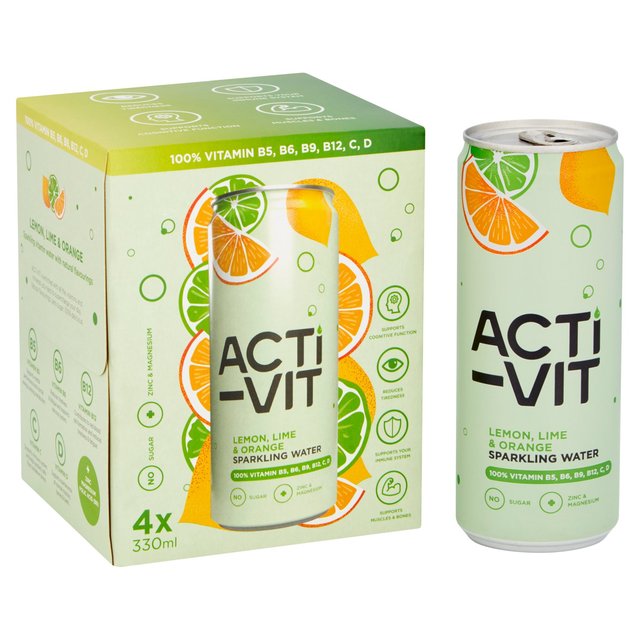 ACTI-VIT Multipack Lemon Lime & Orange   4 x 330ml GOODS M&S   