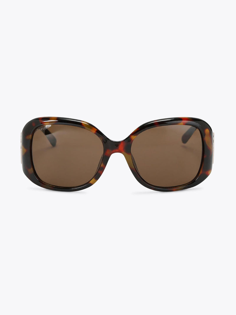 Carvela Brown Jackpot Sunglasses black acetate frames (British brand)