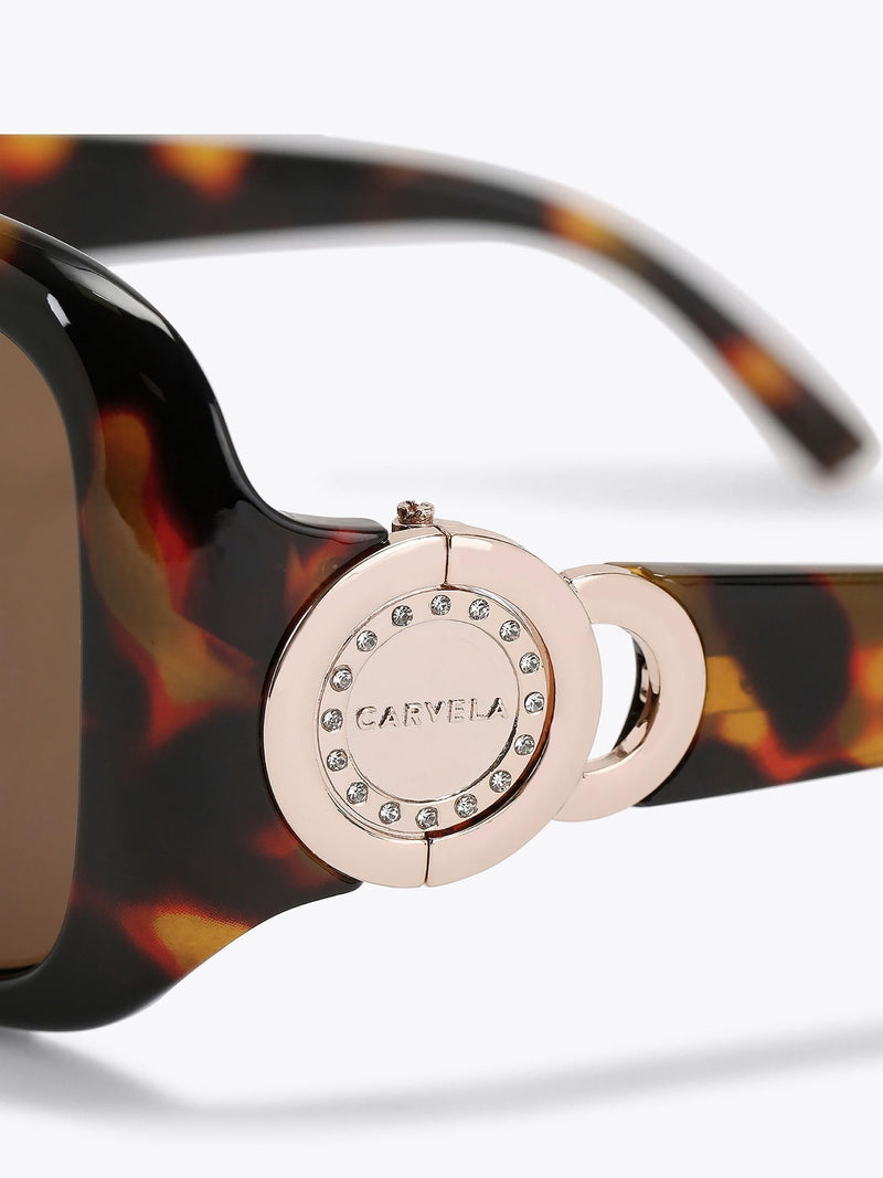 Carvela Brown Jackpot Sunglasses black acetate frames (British brand)