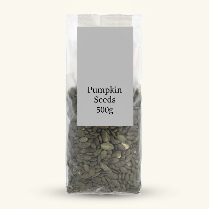 Holland & Barrett Pumpkin Seeds 500g packet, UK version