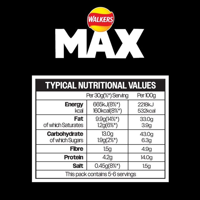 Walkers Max Strong Nuts Chili & Lime   175g