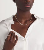 Suzanne Kalan rose gold diamond mini classic tennis necklace, UK version