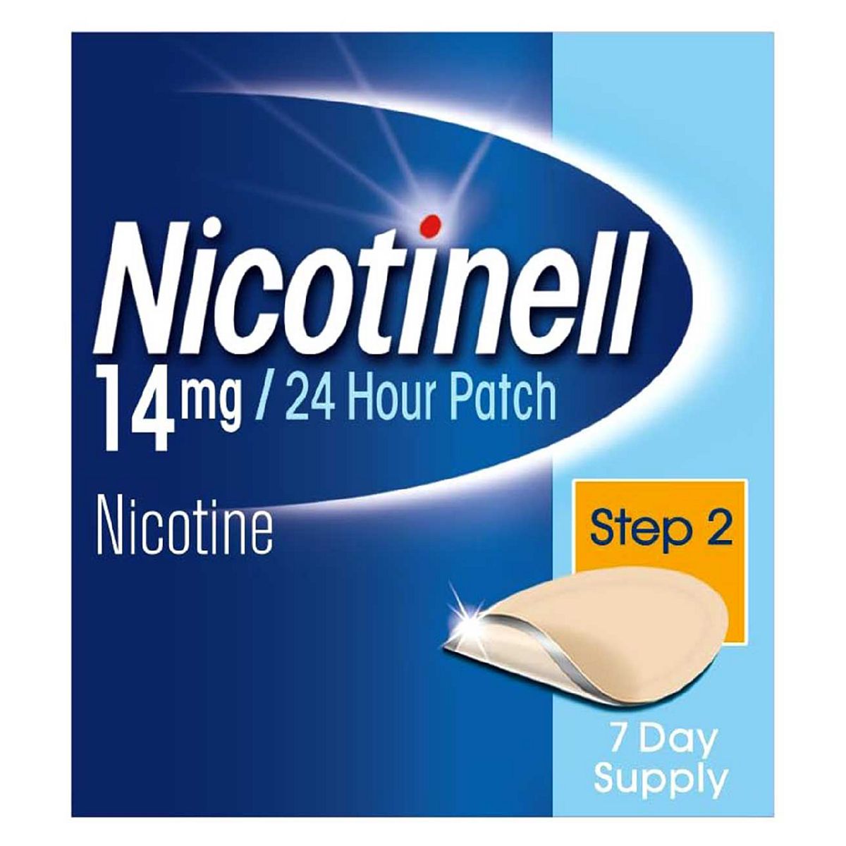 Nicotinell Nicotine Patch, Quit Smoking Aid Step 2, 24 Hour Patch, 14 mg, Pack of 7 GOODS Boots   