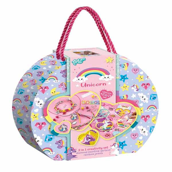 Totum Unicorn 2 in 1 Suitcase children's craft set (British brand)