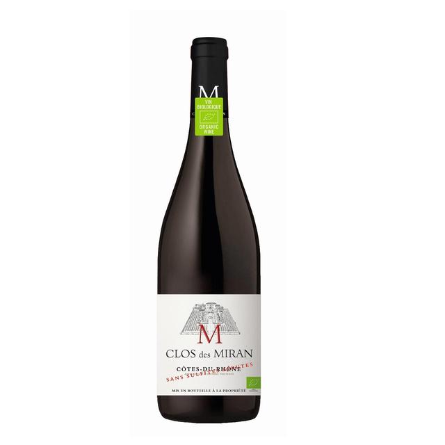 Clos des Miran Organic Cotes du Rhone No added Sulphites   75cl