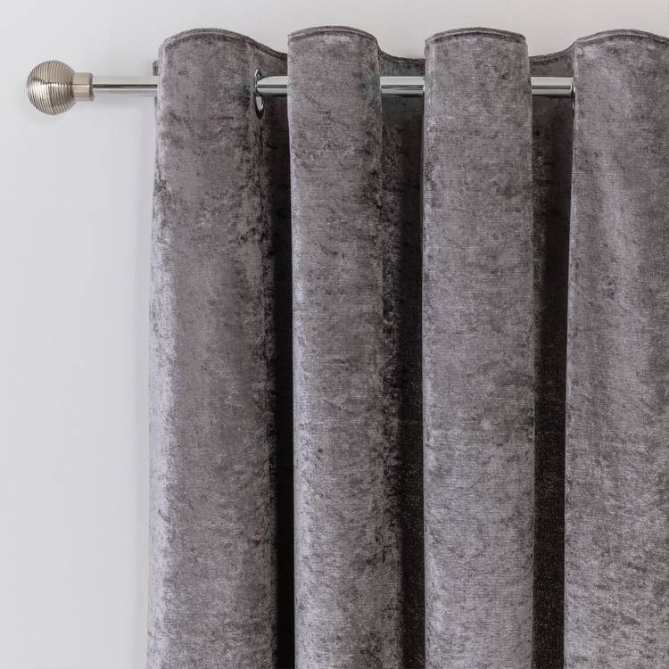 Argos Home charcoal eyelet curtains 117x137cm - British product