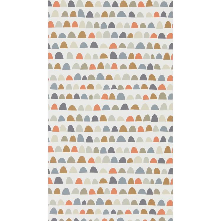 Scion Irregular Half Moon wallpaper in nutmeg, paprika and jet, imported from the UK