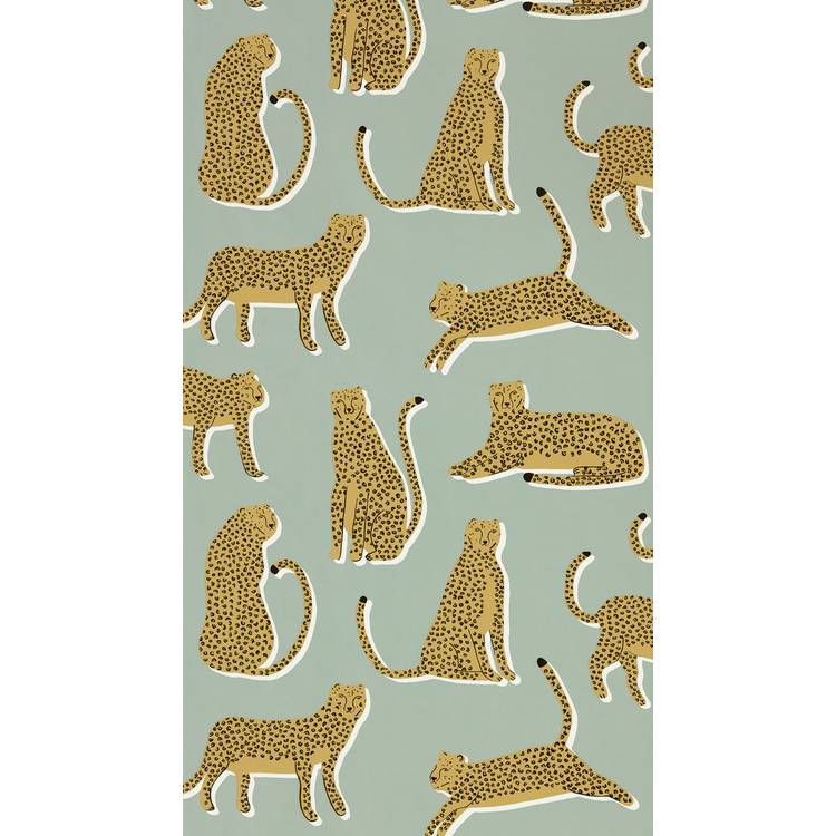 Scion Lionel Stone Wallpaper with hand painted lion design (British brand)