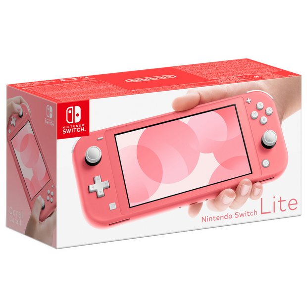 Nintendo Switch Lite handheld console coral (British brand)