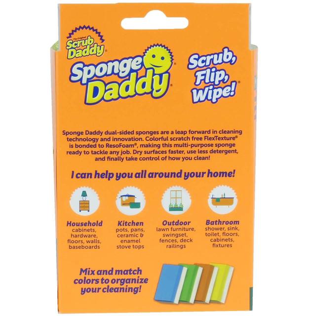 Scrub Daddy Sponge Daddy Colors   4 per pack