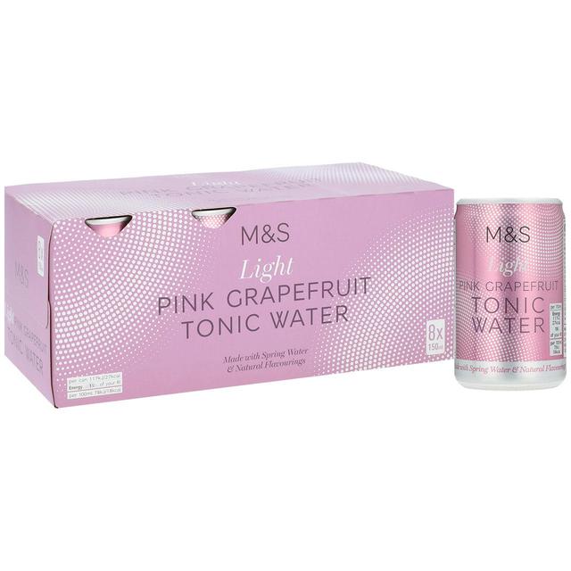 M&S Light Pink Grapefruit Tonic Water   8 x 150ml GOODS M&S   