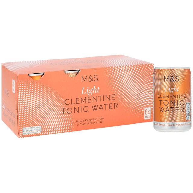 M&S Light Clementine Tonic Water   8 x 150ml GOODS M&S   