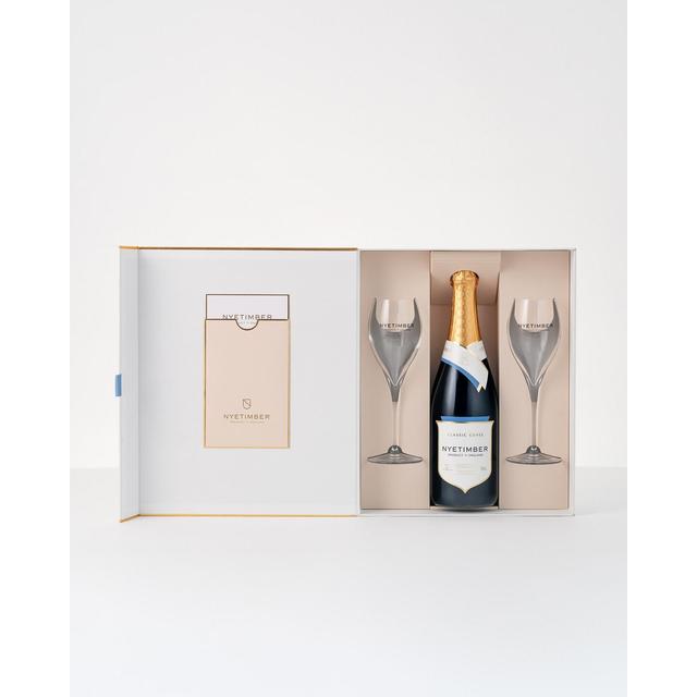 Nyetimber Classic Cuvee + Two Glasses Gift Pack   75cl GOODS M&S   