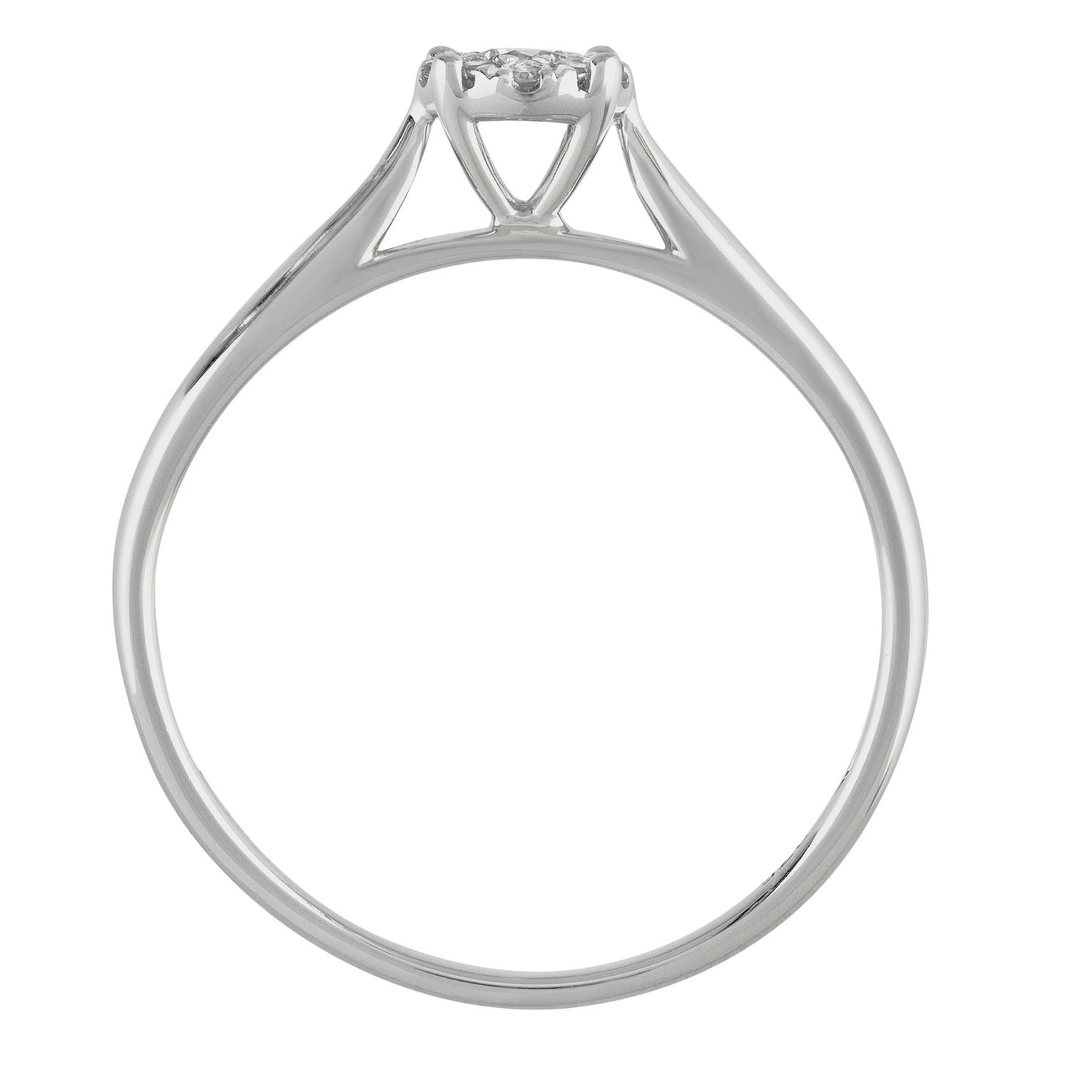 Revere 9ct White Gold 0.15ct Diamond Engagement Ring - J