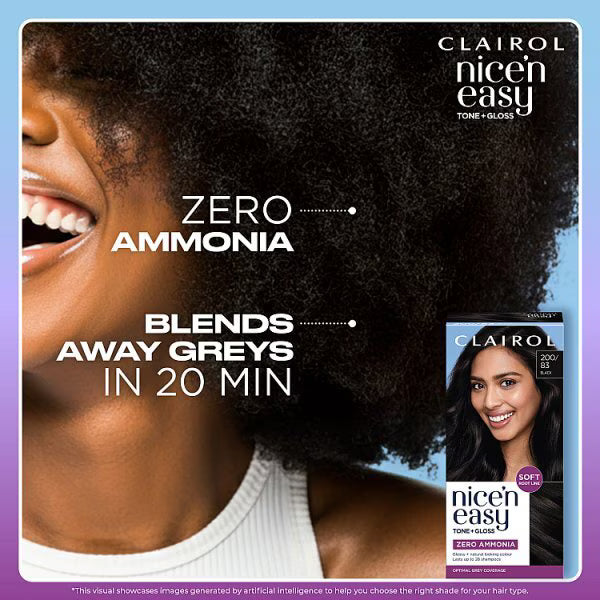 Clairol Nice'n Easy black semi-permanent hair dye - British product